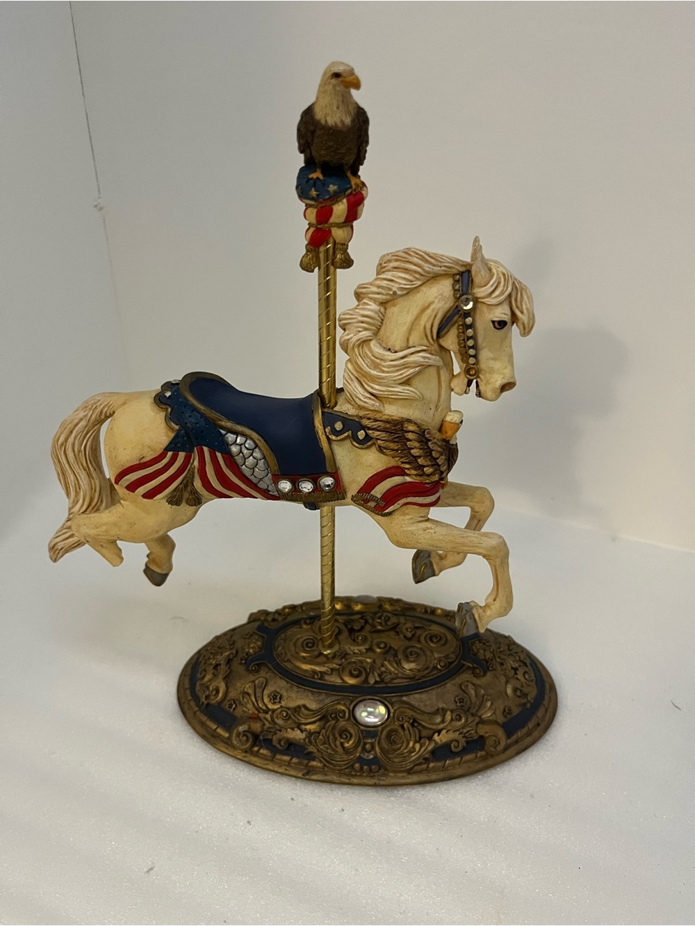Willitts Designs Carousel Classics Patriotic Horse LE Dezendorf 1997